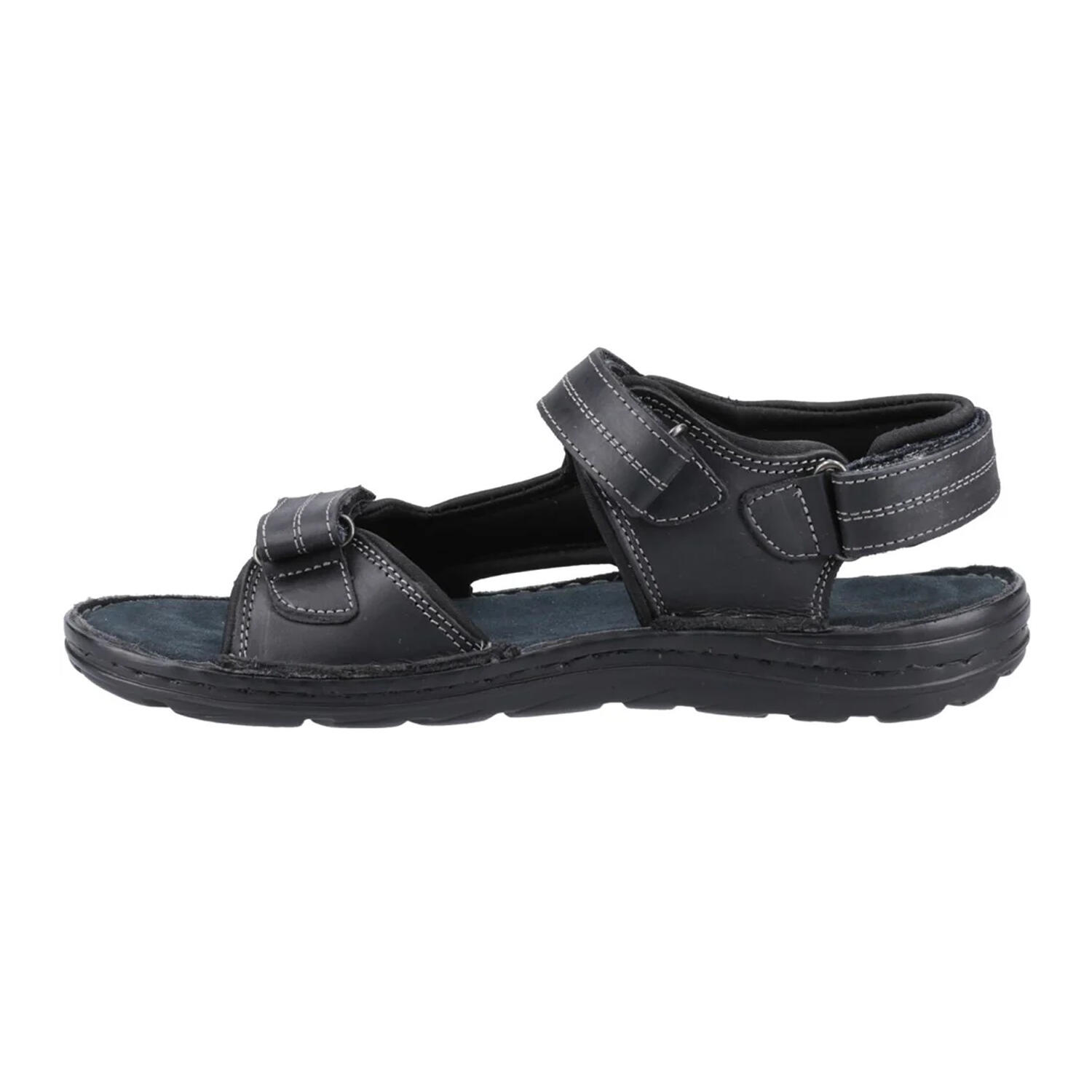 Mens Alistair Leather Sandals (Black) 3/5
