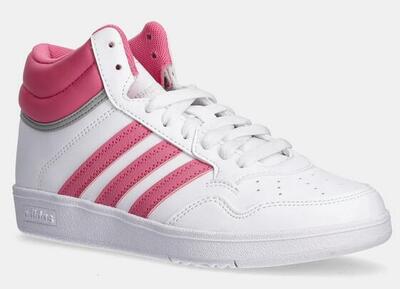 Scarpe adidas donna hoops 4.0 mid - bianco/rosa
