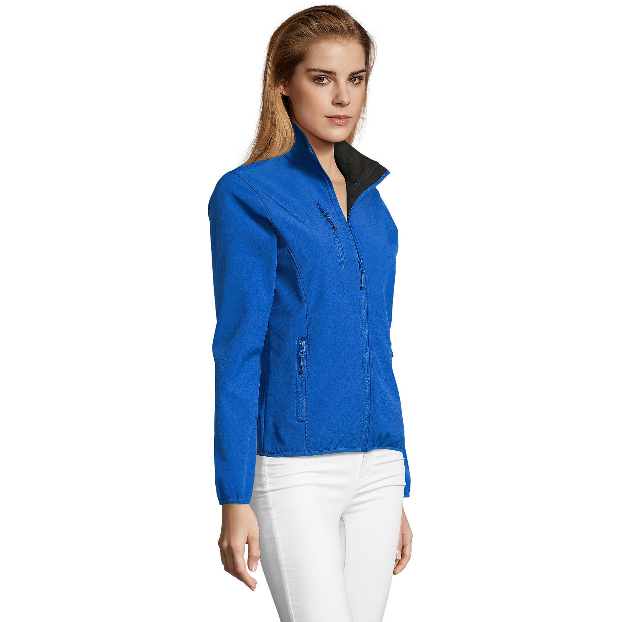 Chaqueta Softshell Radian para Mujer Azul Real 3/4