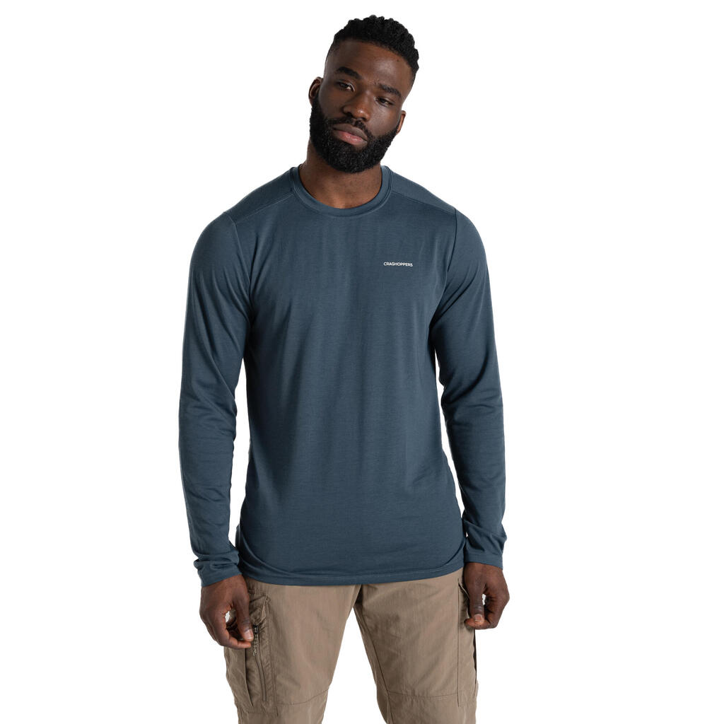Mens Abel Nosilife LongSleeved TShirt (Blue Stone)