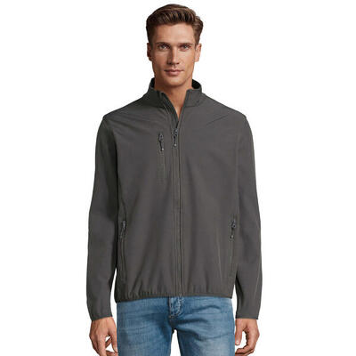 Heren radian soft shell jacket (houtskool grijs effen)
