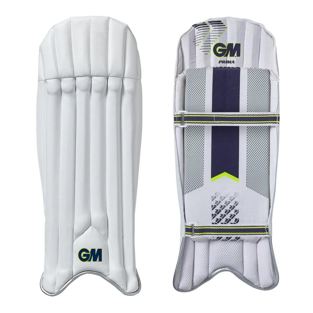 GUNN AND MOORE Childrens/Kids Prima Wicket Keeping Pads (White/Blue)