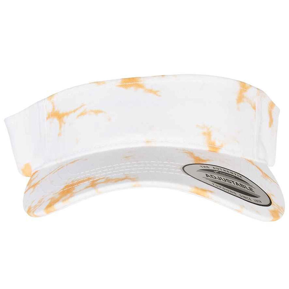 Batik Dye Curved Peak Visor Cap (Orange/White)