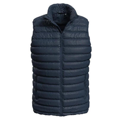 Heren lux gewatteerd vest top (blauwe middernacht)