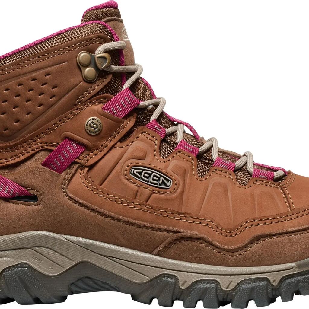 Women’s TARGHEE IV MID WP W Hiking Shoe Bison Brown/Beaujolais Red