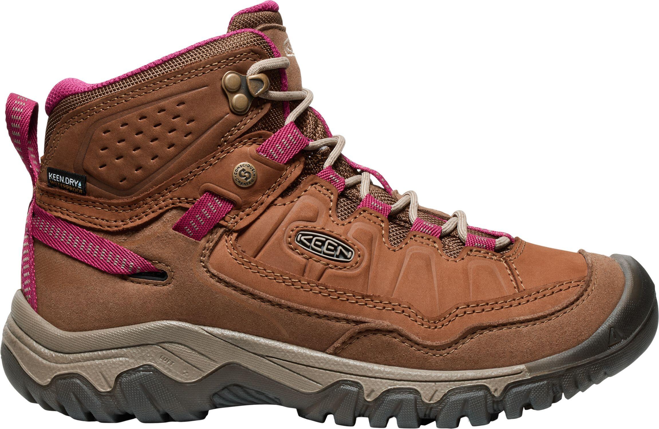 KEEN Damen TARGHEE IV MID WP W Wanderschuh Bison-Braun/Beaujolais-Rot
