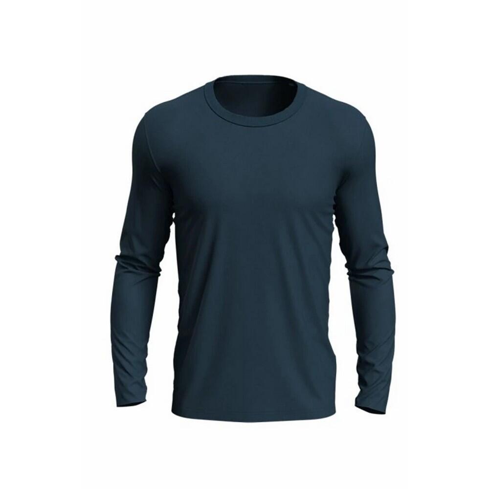 T-shirt de manga comprida morgan para homem azul marina