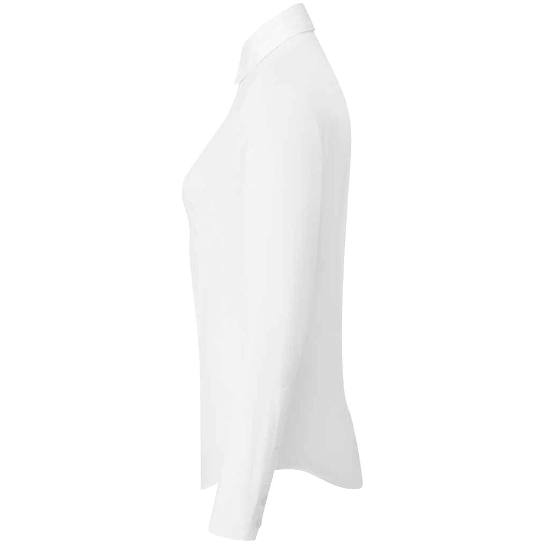 Womens/Ladies Recyclight Poplin LongSleeved Formal Shirt (White) 3/4