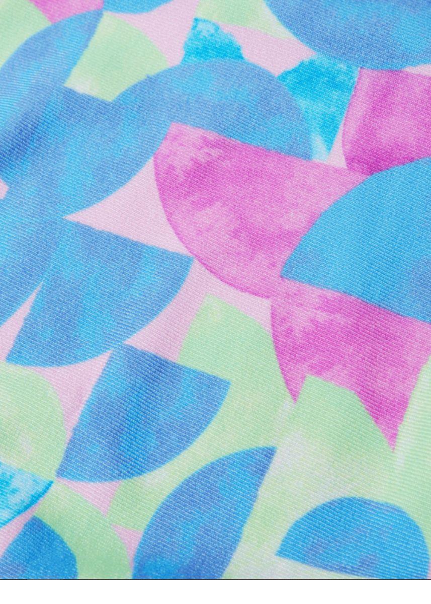 Speedo Girls Allover Digital Vback Swimsuit - Kiki Pink/Picton Blue/Matcha 3/3