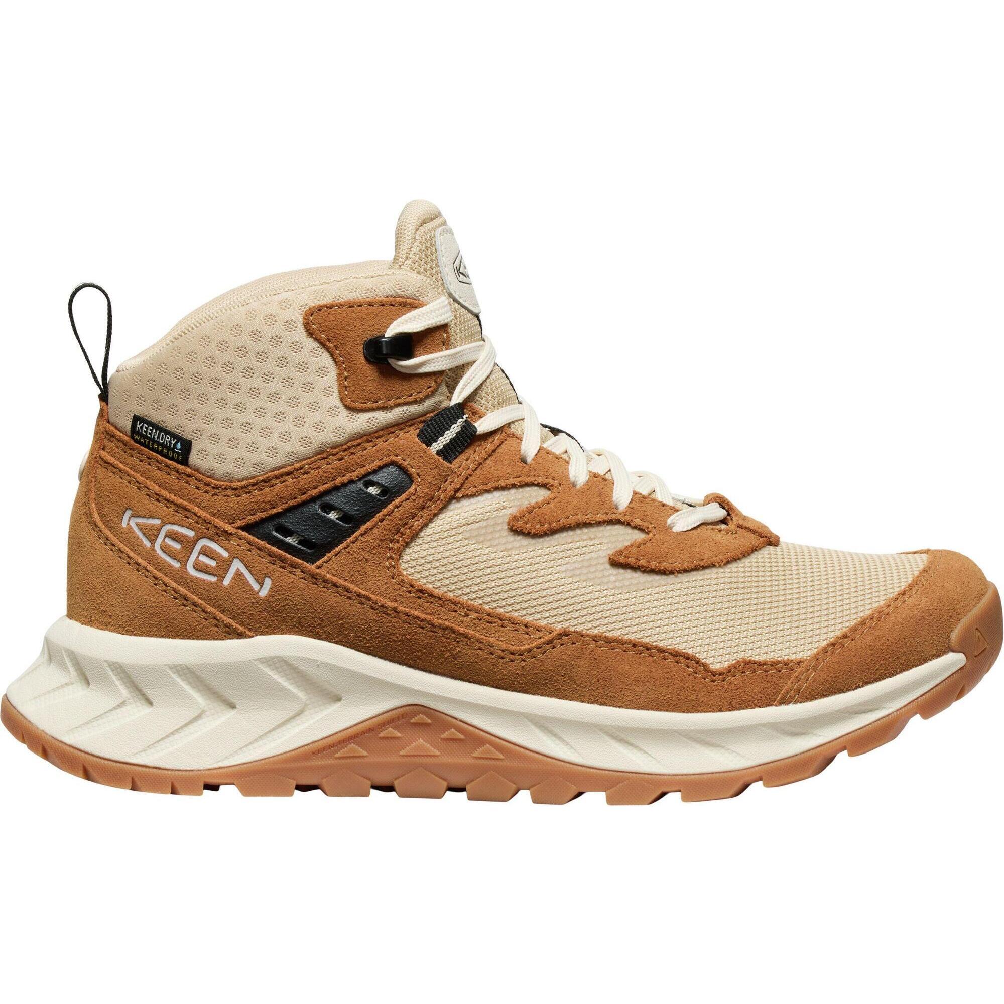 Keen - Femme Hightrail Mid Wp W Chaussures De Randonnée Beigesafari/brun Noisette - Chaussure D'Approche - Beige|marron|violet - 42 - Decathlon