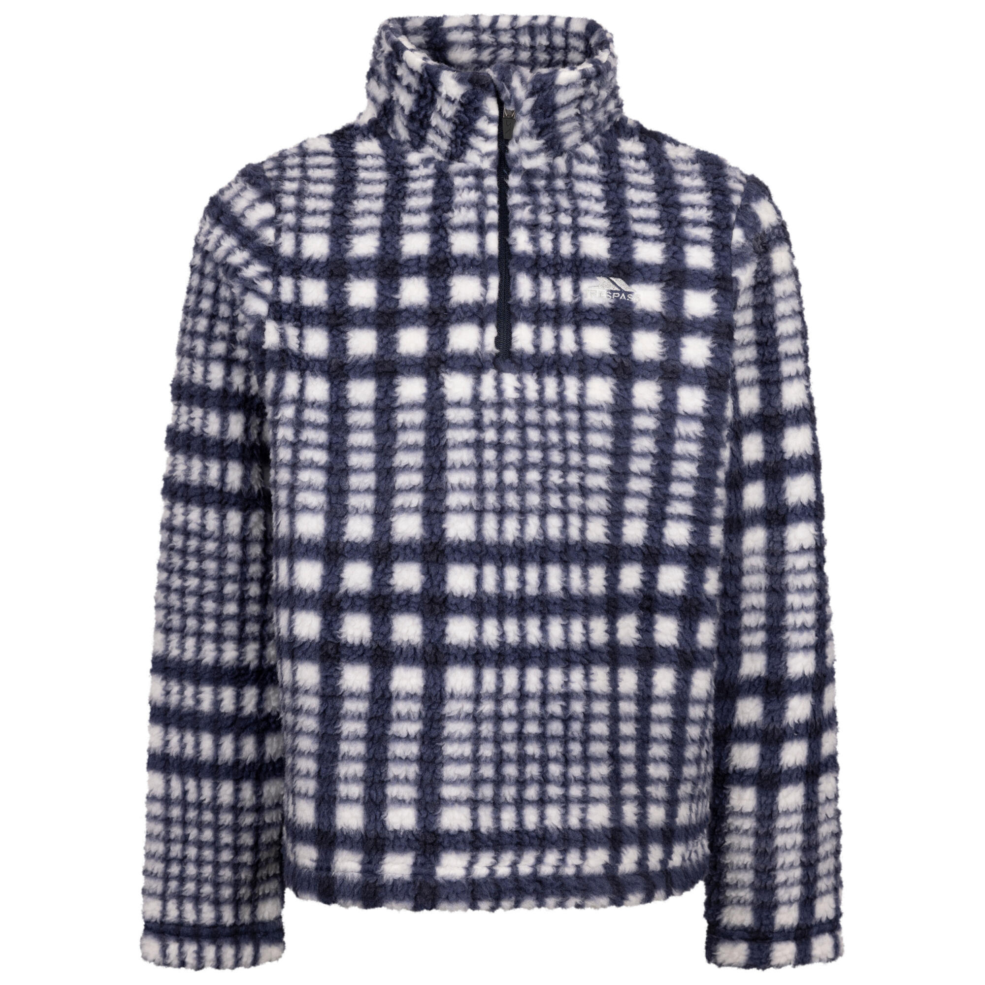 TRESPASS Felpa In Pile Mezza Cerniera Bambini Trespass Booker Blu Navy