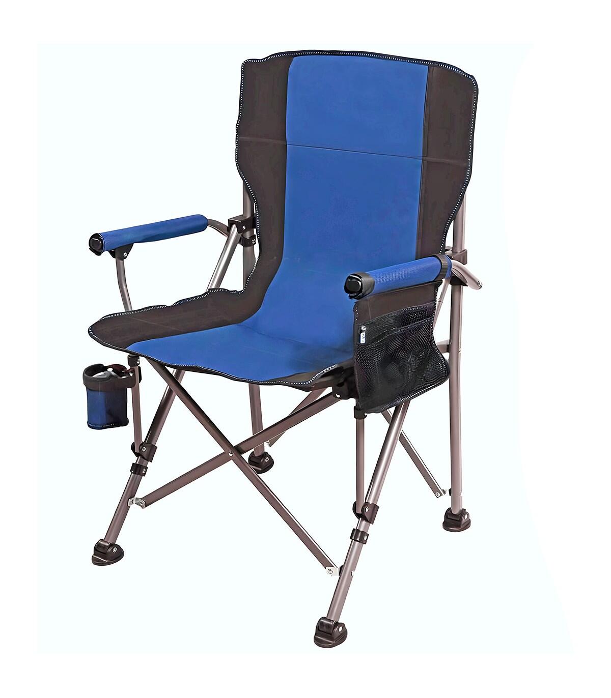 Cadeira de acampamento dobrável oxford 600d, azul