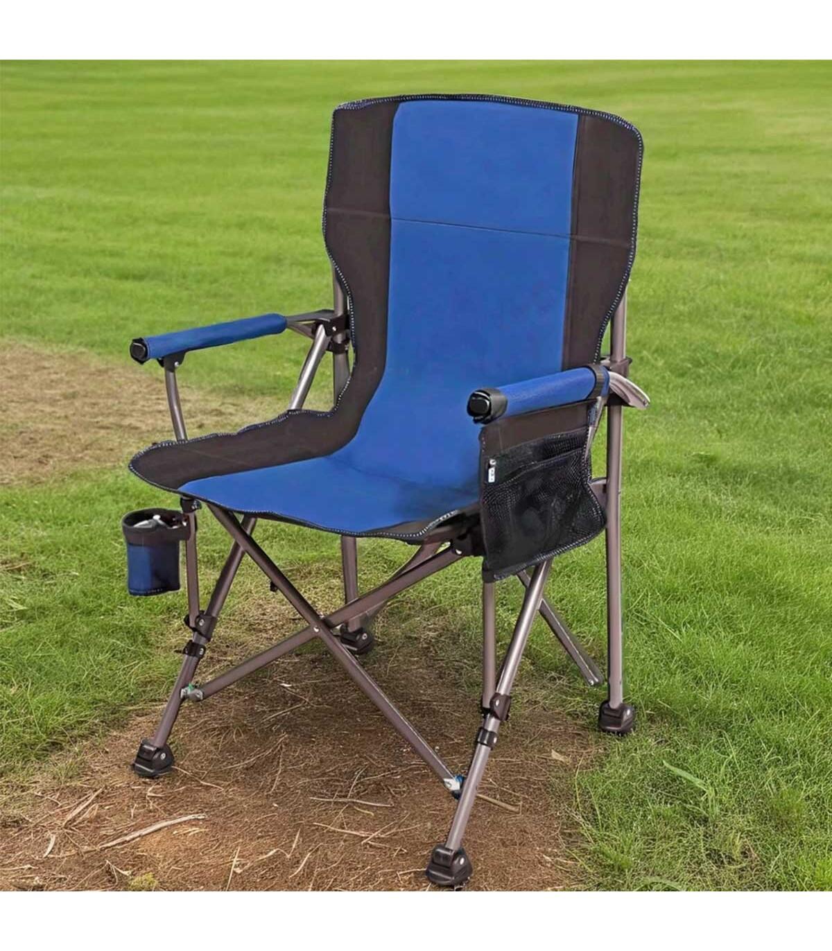 Inklapbare campingstoel Oxford 600D blauw – lichtgewicht tot 150 kg 6/6