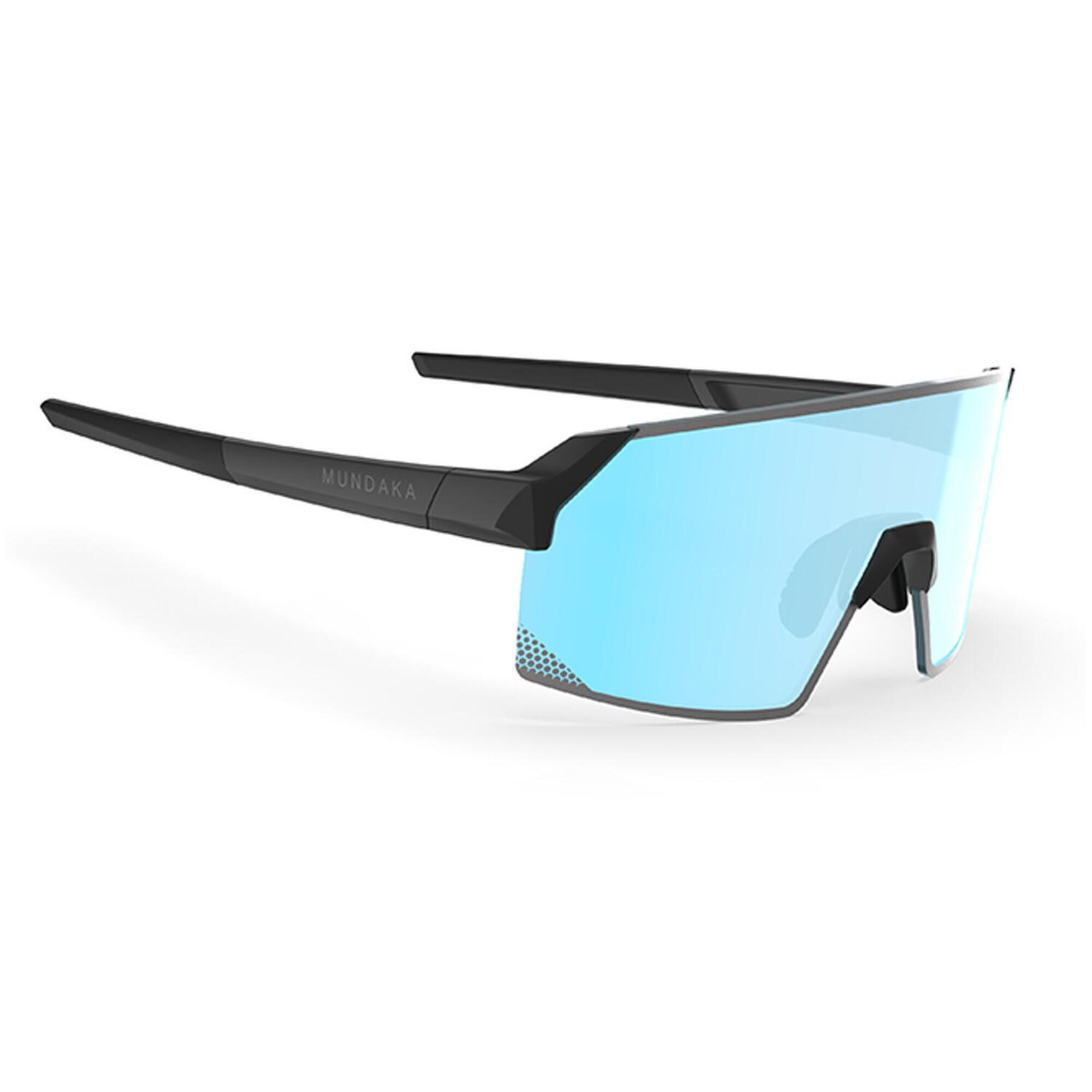 Mundaka - Lunettes De Soleil De Sport Raptor Noir Mat, Cx Bleu - Cat.3 - Mundaka - Lunettes De Soleil - Bleu|noir - No Size - Decathlon
