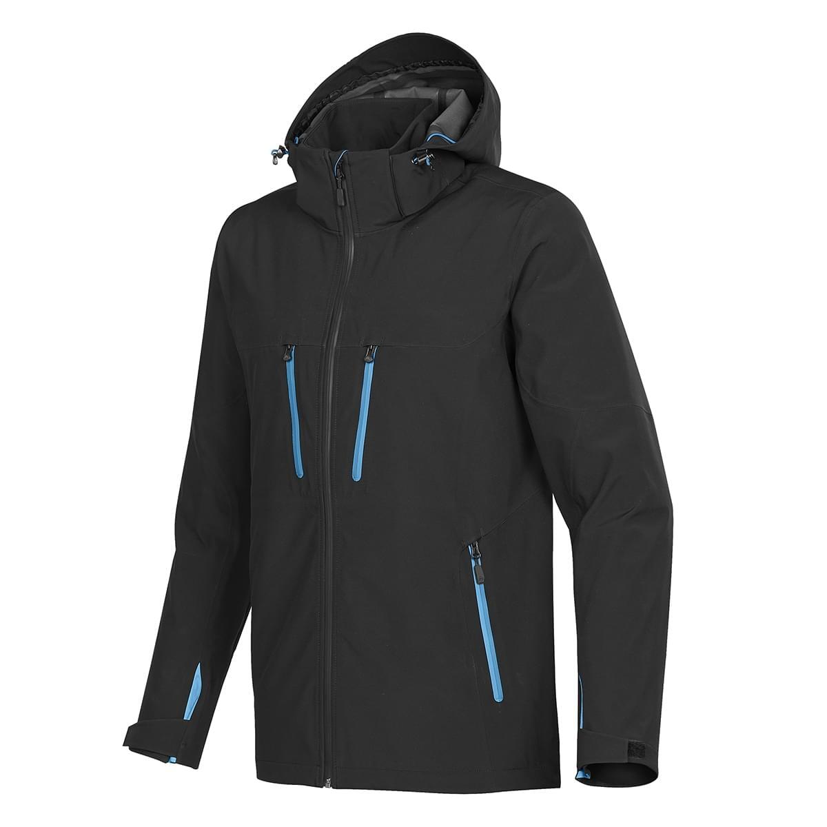 Casaco Patrol Soft Shell para homem (Preto / Azul Elétrico) 3/3