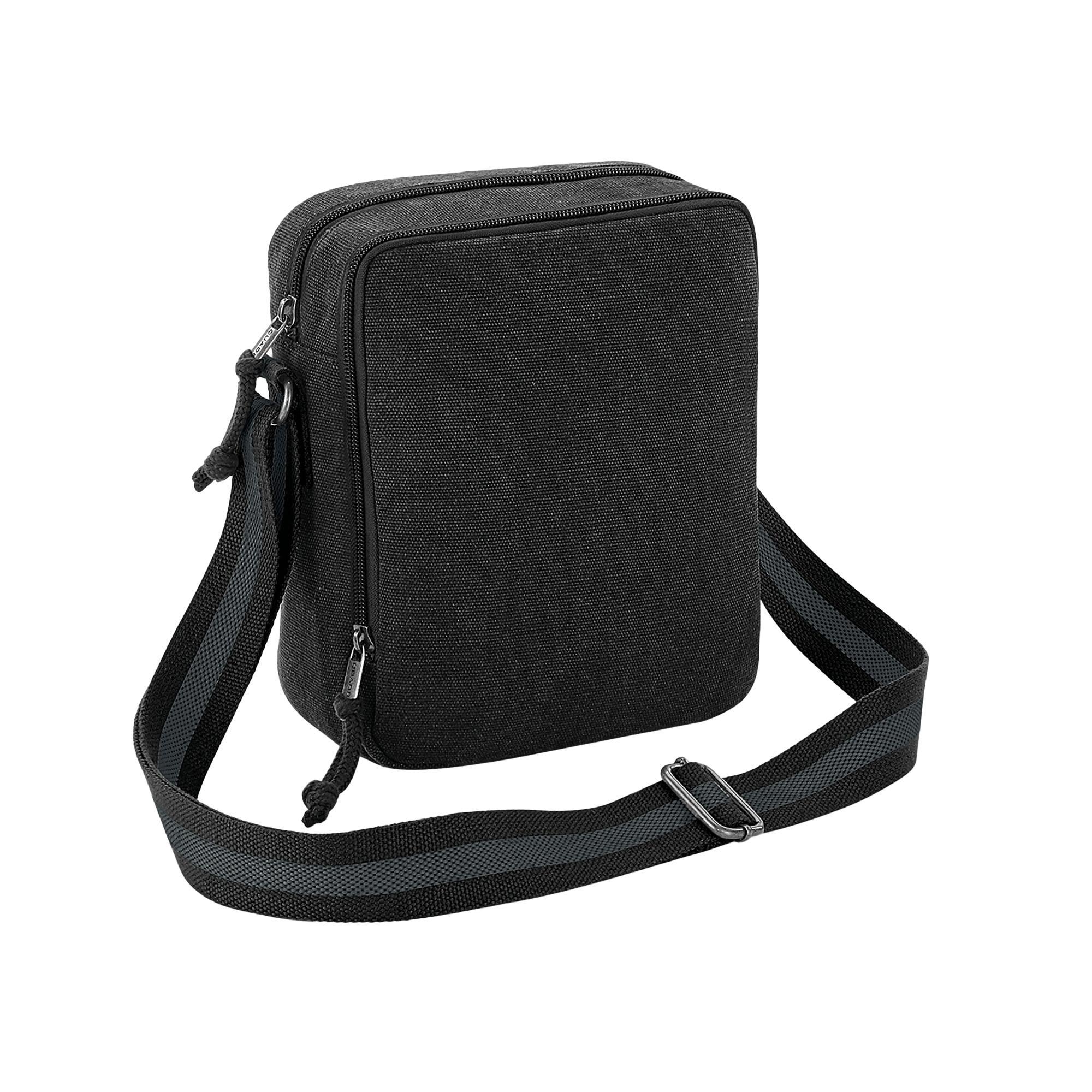 QUADRA Bolsa Tiracolo Lona Vintage Preto