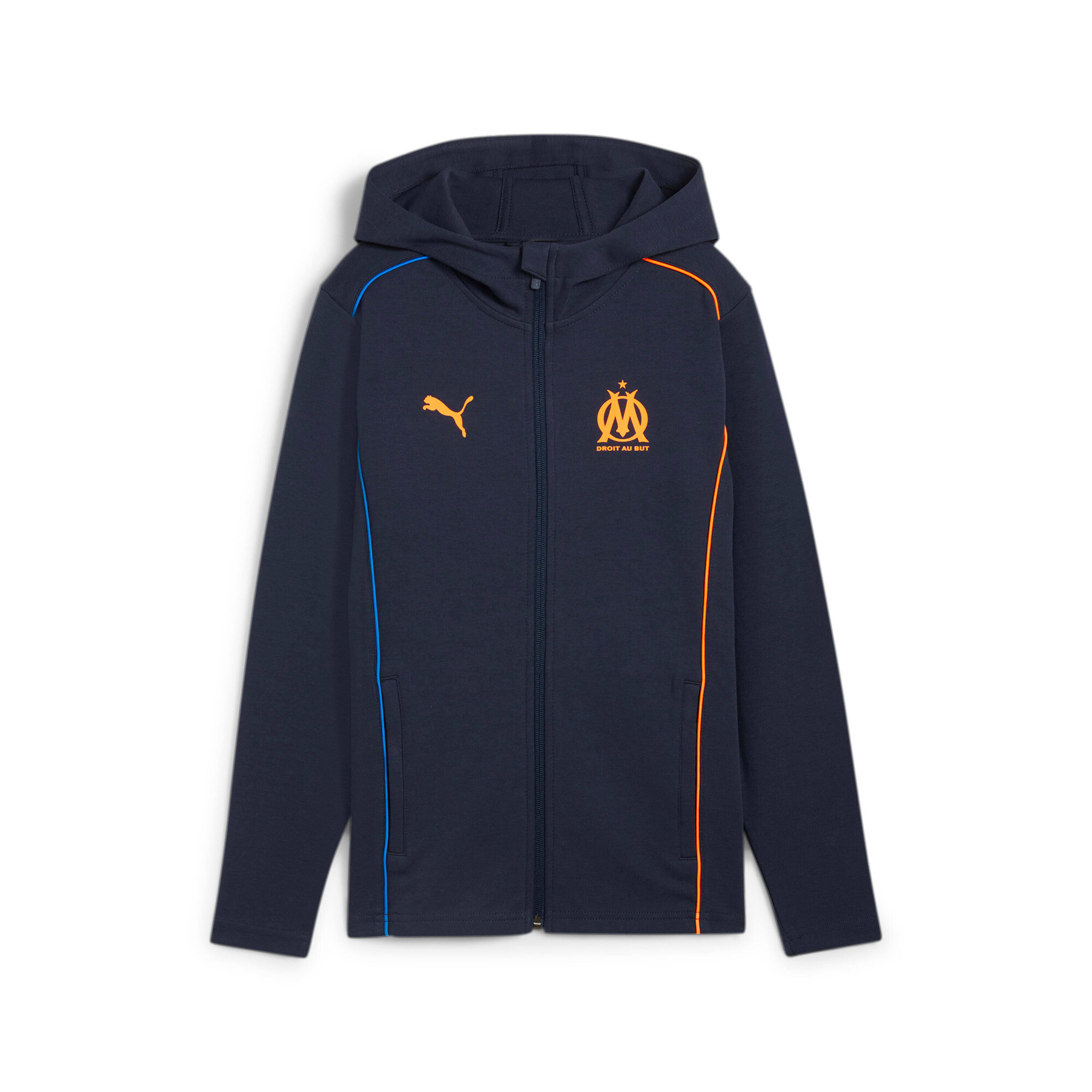 Puma - Veste De Survêtement Enfant Om 2024/25 - Veste - Bleu|orange - 15-16 Ans - Decathlon