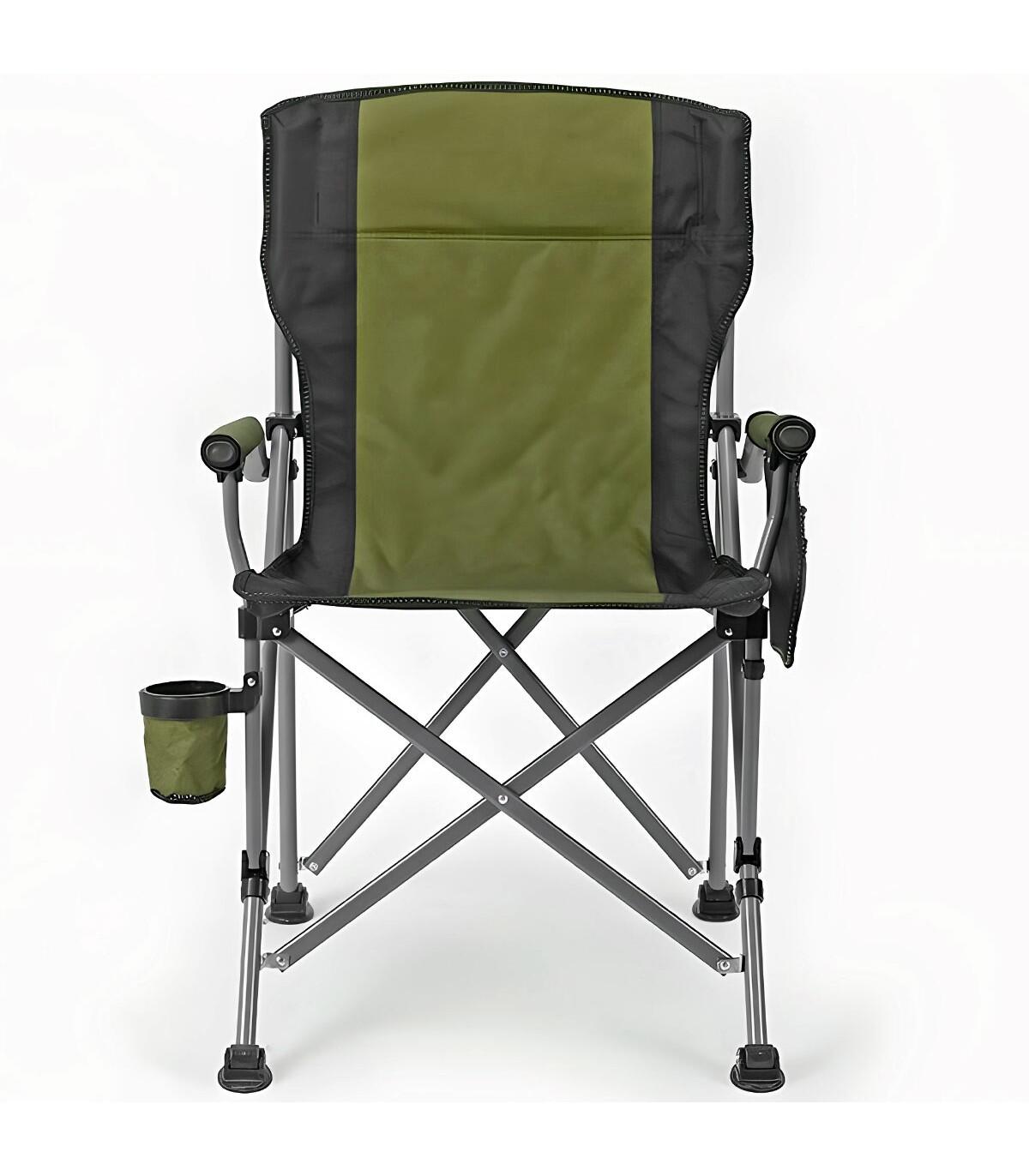 Sedia campeggio pieghevole Oxford 600D verde – leggera, portatile fino a 150 kg 2/6
