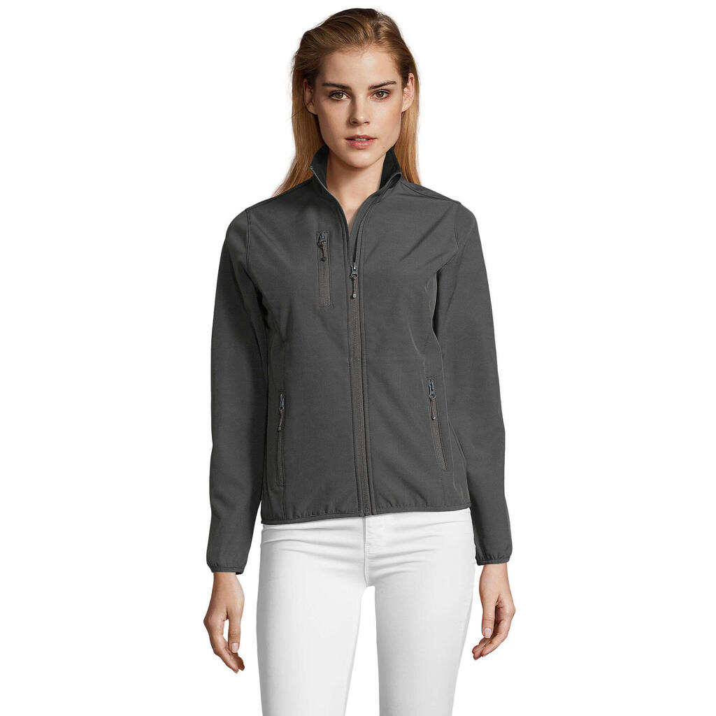 Womens/Ladies Radian Soft Shell Jacket (Charcoal Grey Solid)