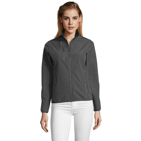 Dames Radian Soft Shell Jacket (Houtskool Grijs Effen)