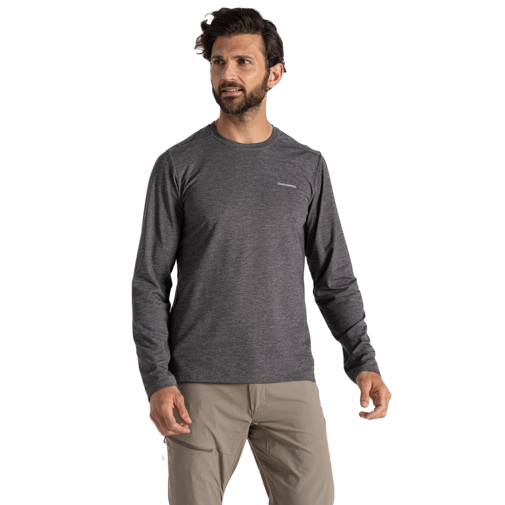 Craghoppers - Tshirt Abel Homme (poivre Noir Chiné) - T-shirt Manches Courtes - Gris|noir - 42 M/l - Decathlon