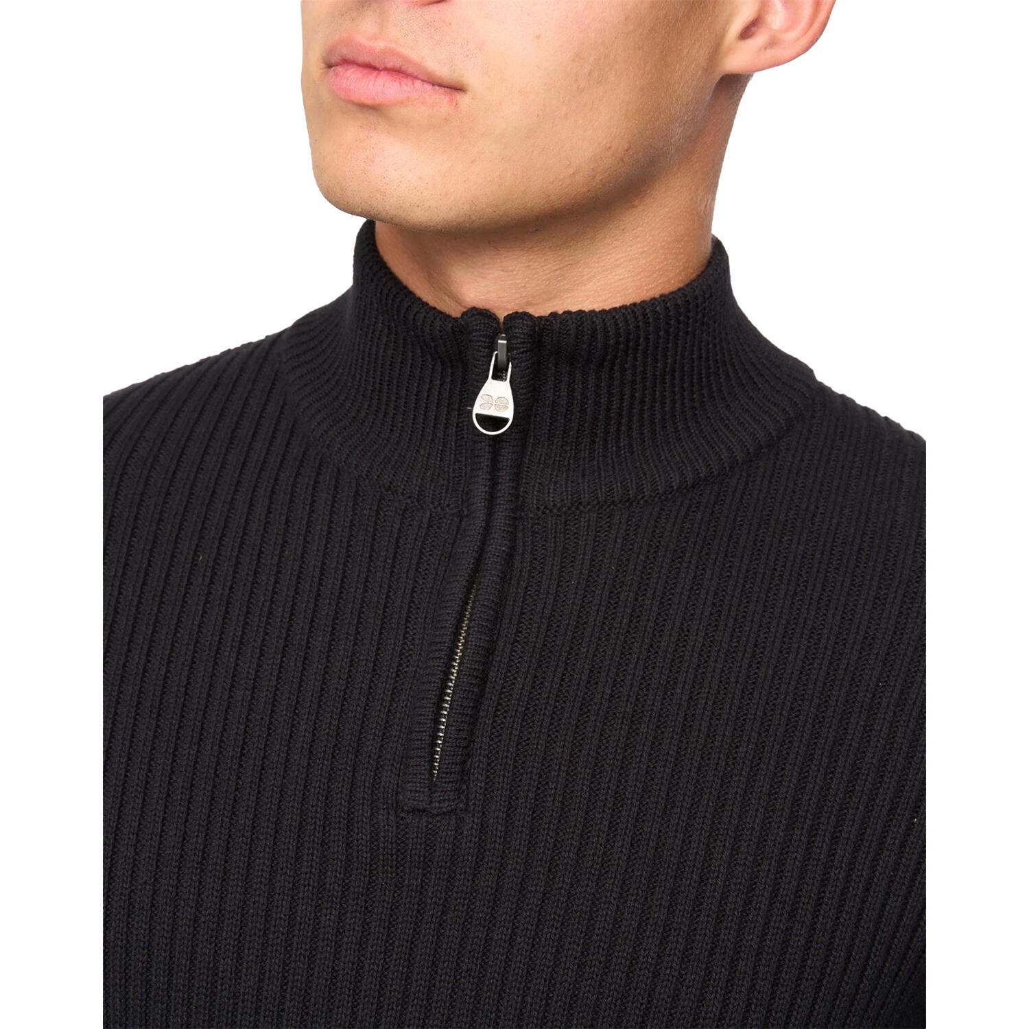 Pullover Cerniera Ad Un Quarto Uomo Crosshatch Havaline Grano 4/4