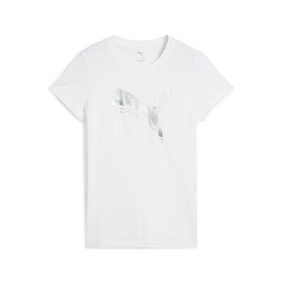 Dames-t-shirt puma ess metallic