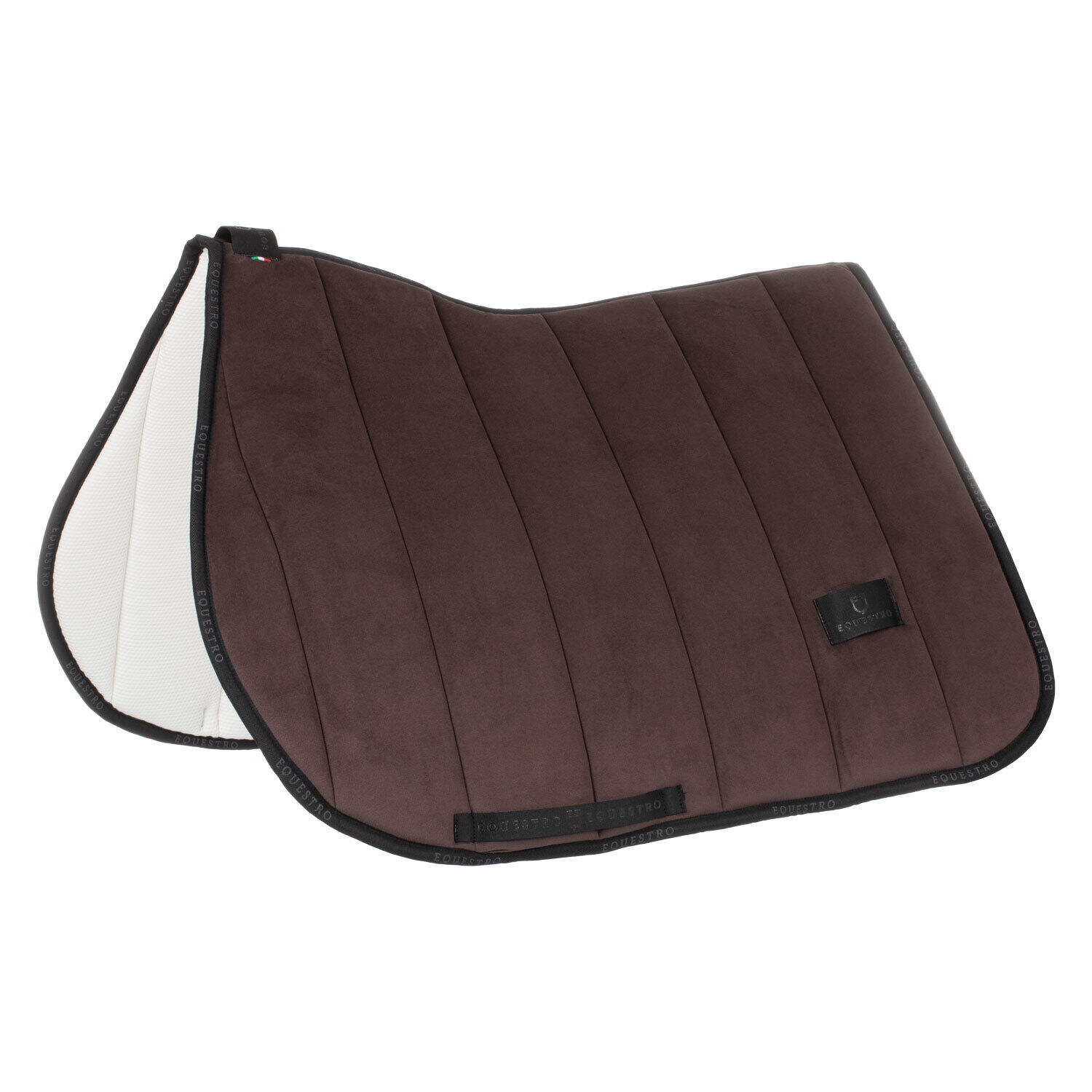 Tapis De Selle Anglais Dressage - Carré Daim Jinnah - Blanc, Polyester - Équitation Premium