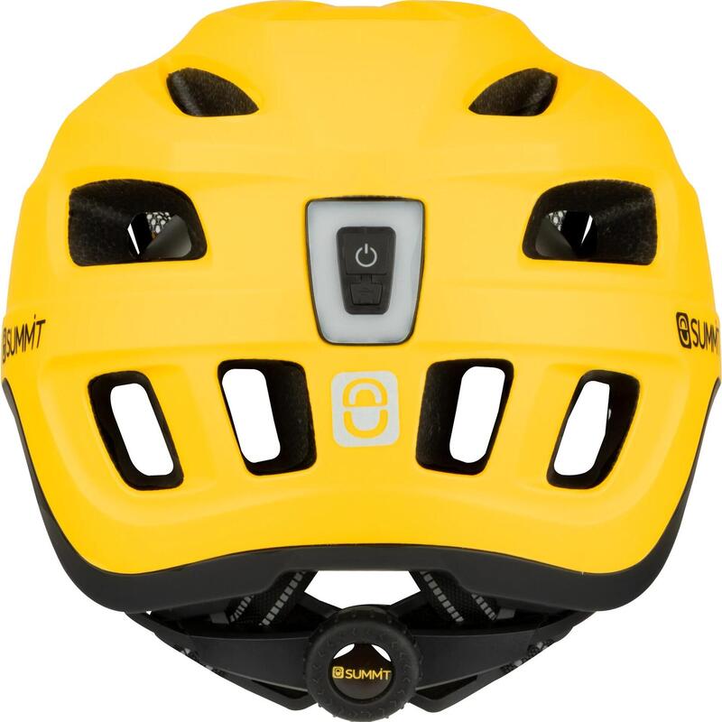 Cască de bicicletă reglabilă 1936 cu LED USB, galben, L (59–61 cm)