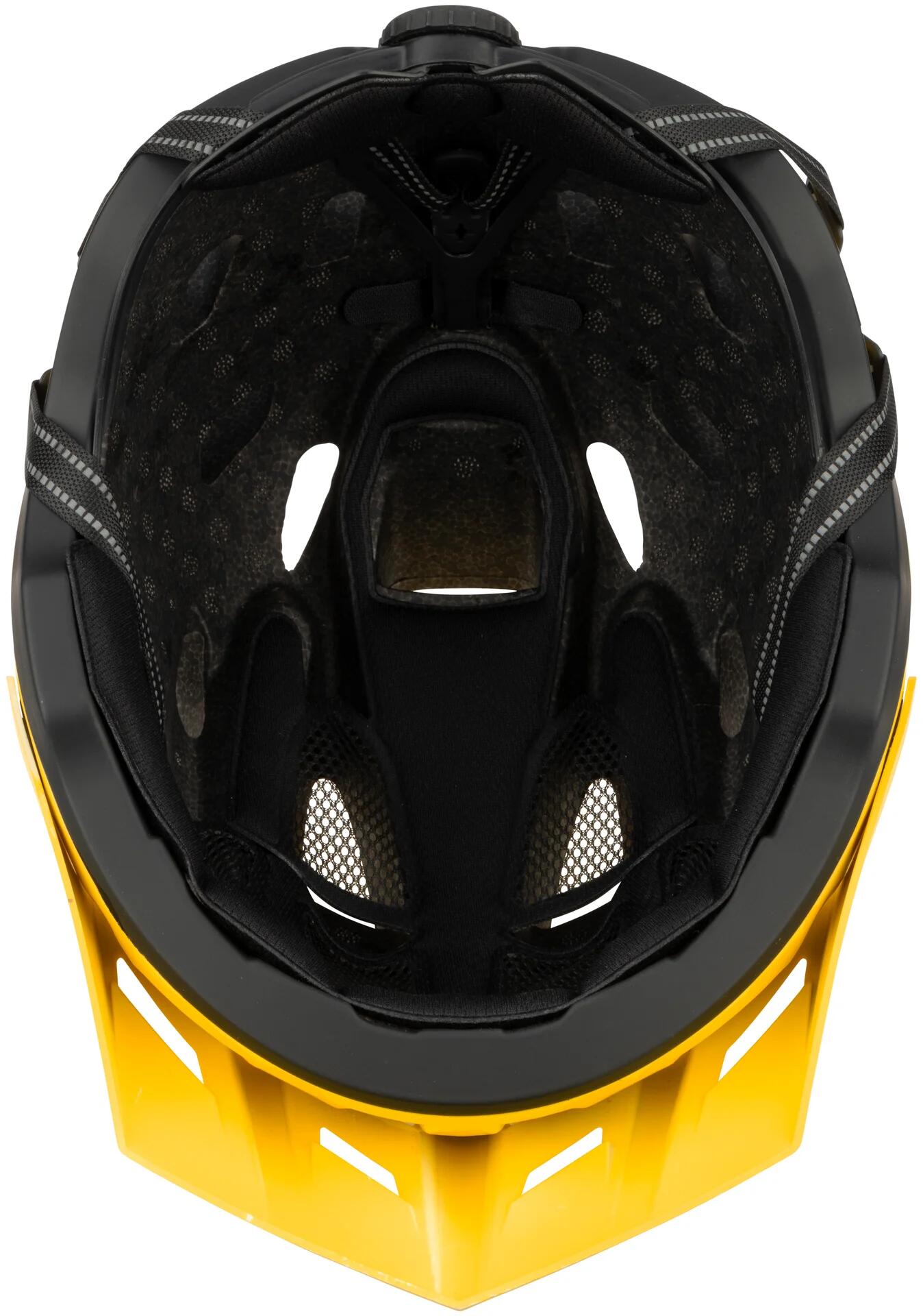 Casco da bicicletta regolabile 1936 con LED USB, giallo, L 5/5