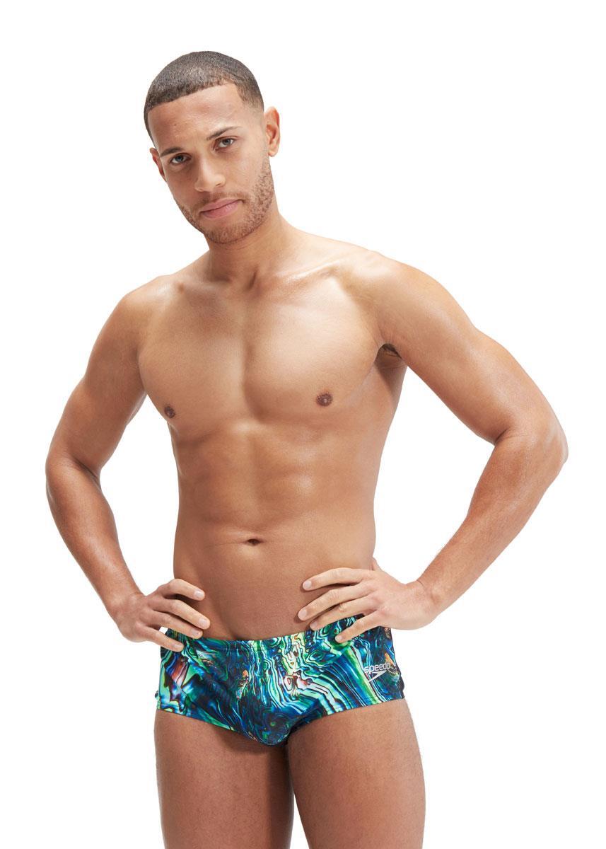 SPEEDO Speedo 14cm Placement Digital Slip - Zwart/Kobalt Pop/Groen Glow - Maat 38