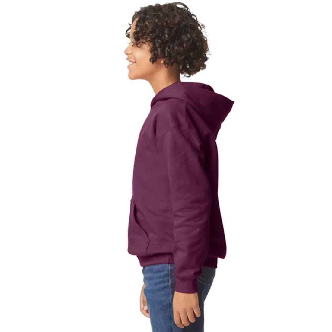 Felpa Con Cappuccio Peso Medio Bambini Gildan Softstyle Marrone 3/3