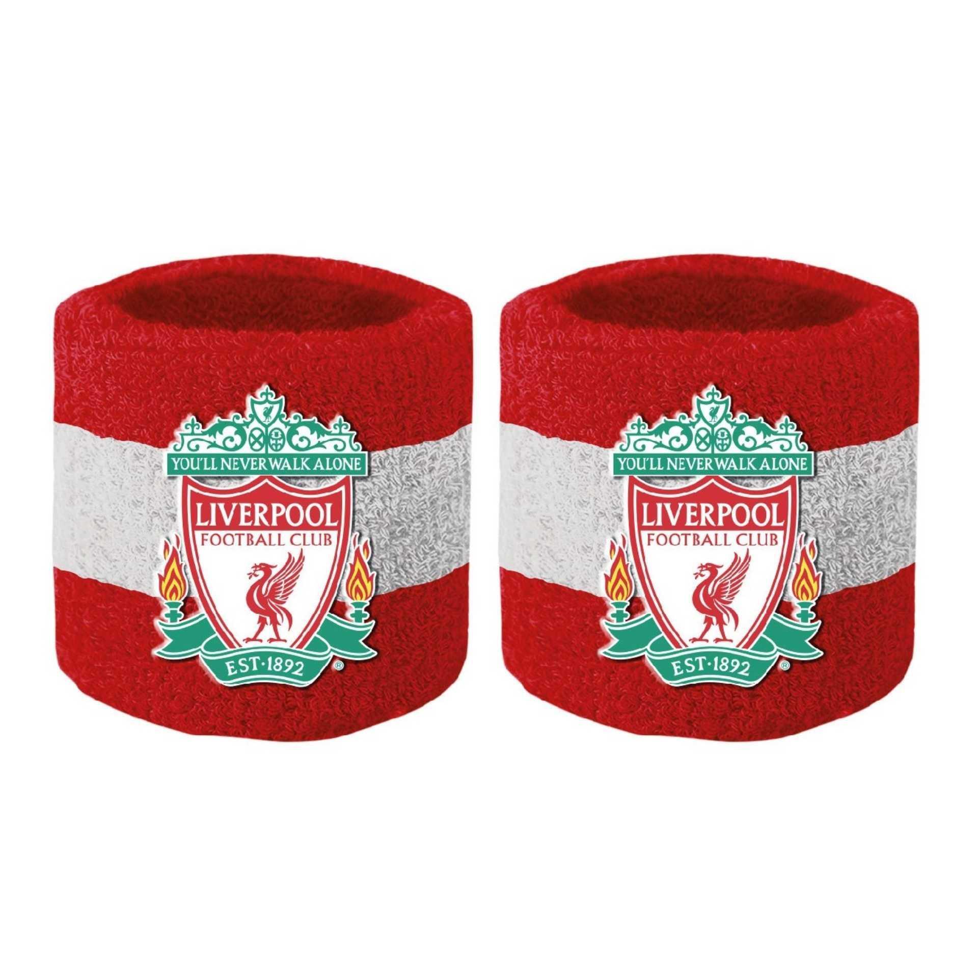 LIVERPOOL FC Cotton Wristband (Pack of 2) (Red/White)