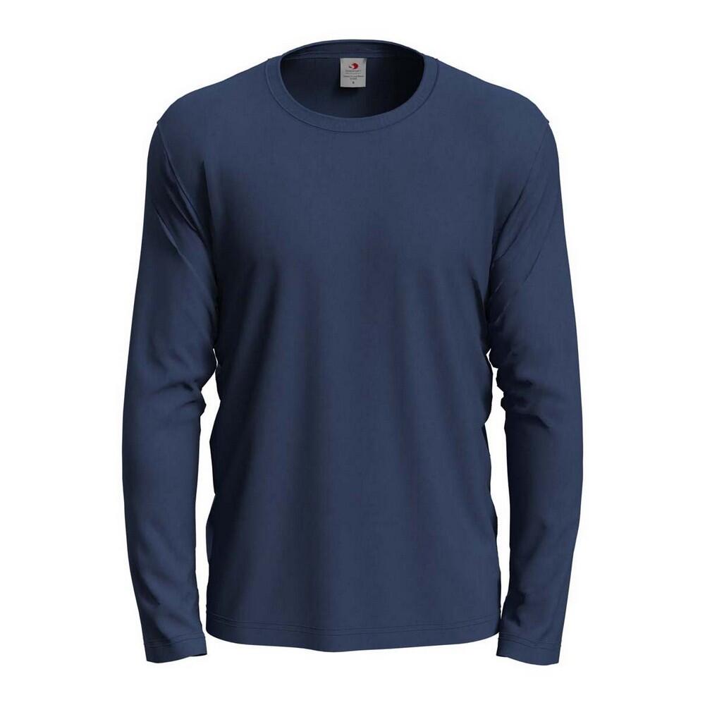 Mens Classic LongSleeved TShirt (Navy Blue)