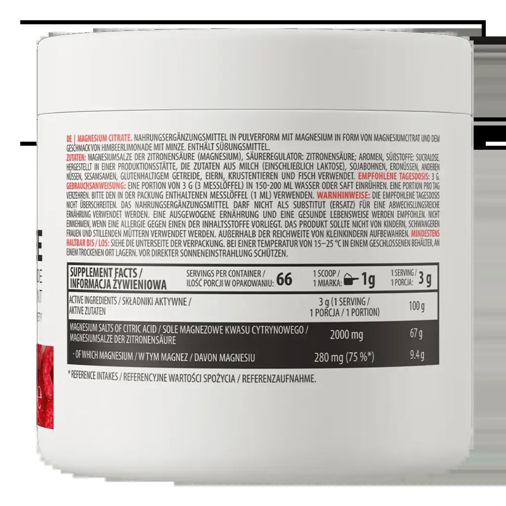OstroVit Magnesium Citrate 200g Raspberry Lemonade With Mint 3/3
