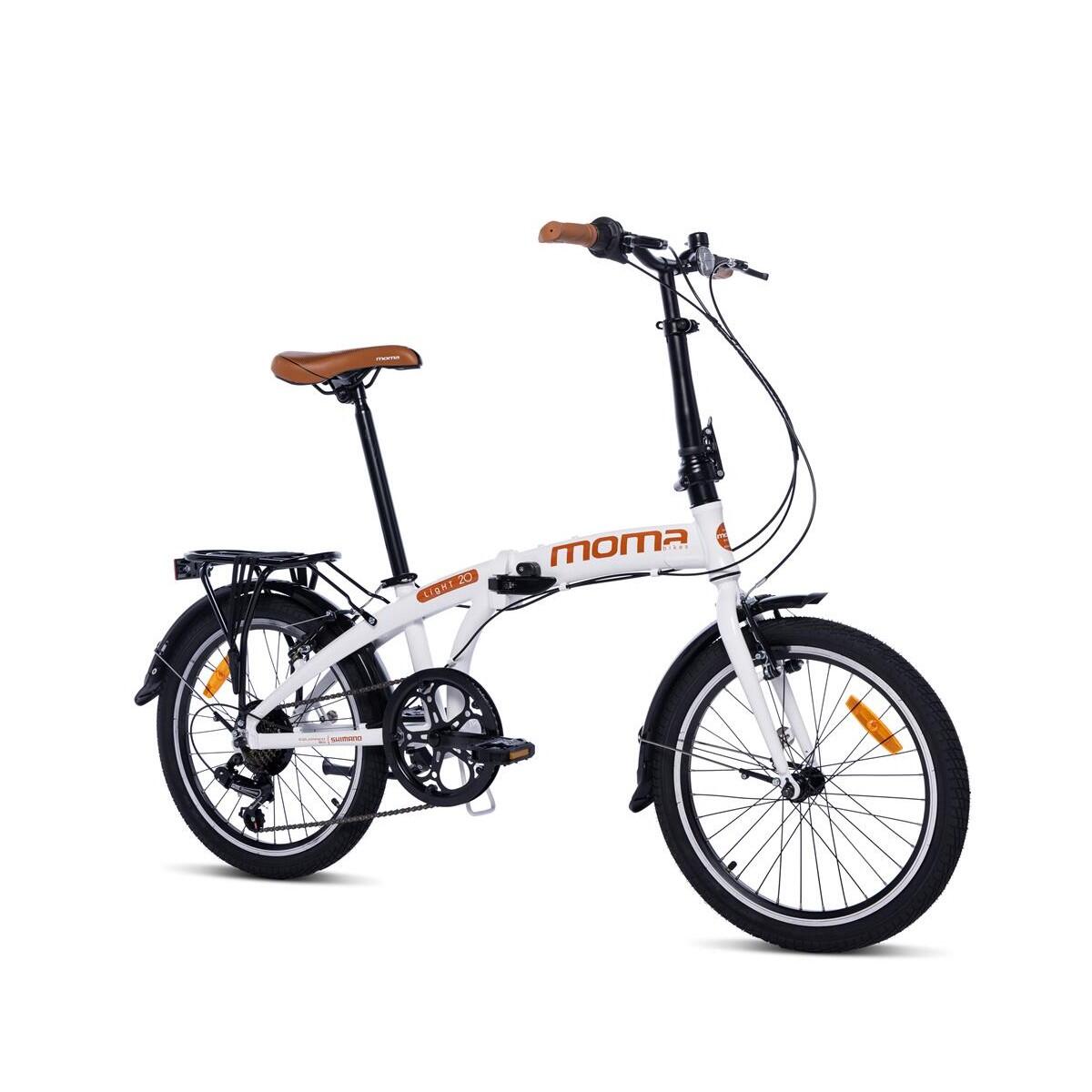 Moma Bikes - Vélo De Ville Pliant Light 20", Aluminium, Shimano 7v, Selle Comfort - Vélo Pliant - Blanc - Decathlon