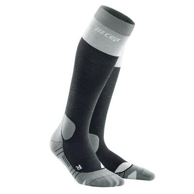Cep hiking light merino tall compressie wandelsokken - grijs - heren