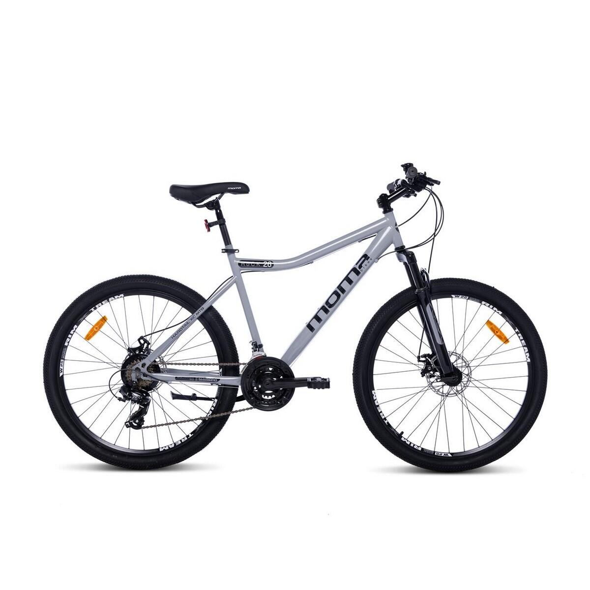 MOMA BIKES Bicicletta MTB, ROCK 26", SHIMANO 24V, Freni a Disco, Sospensioni Avanti