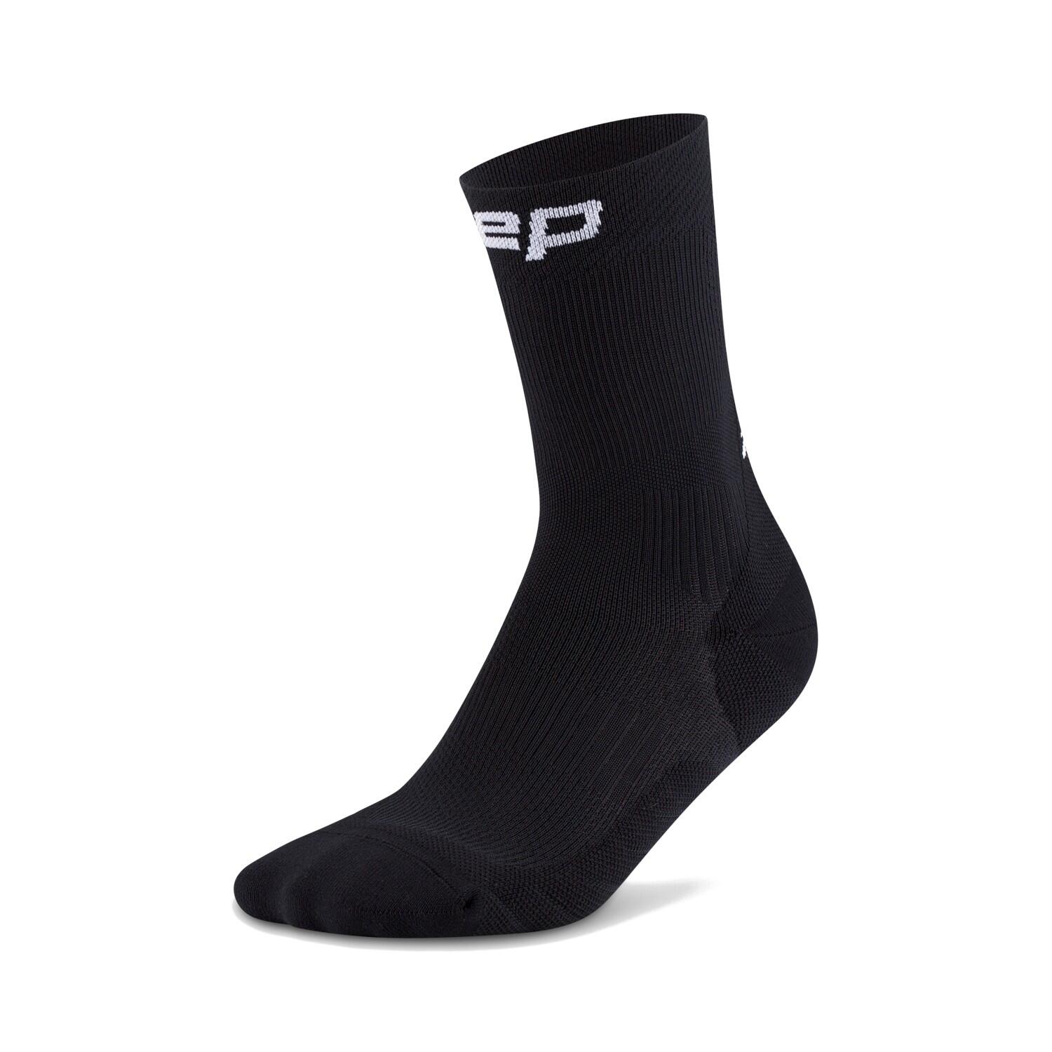 CEP CEP Run Mid-Cut Compressie Sokken - Zwart - Heren