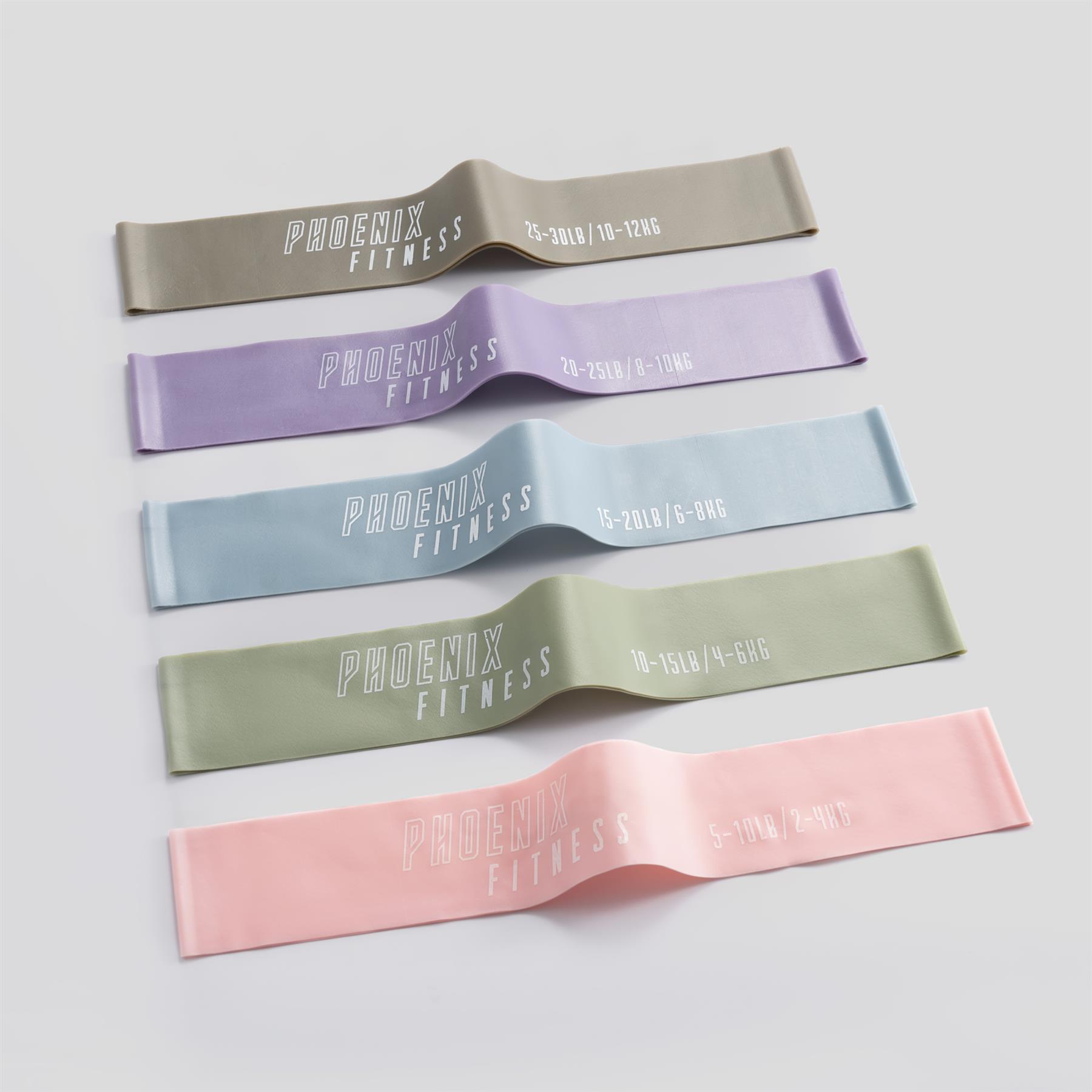 PHOENIX FITNESS Phoenix Fitness Resistance Bands - Pastel