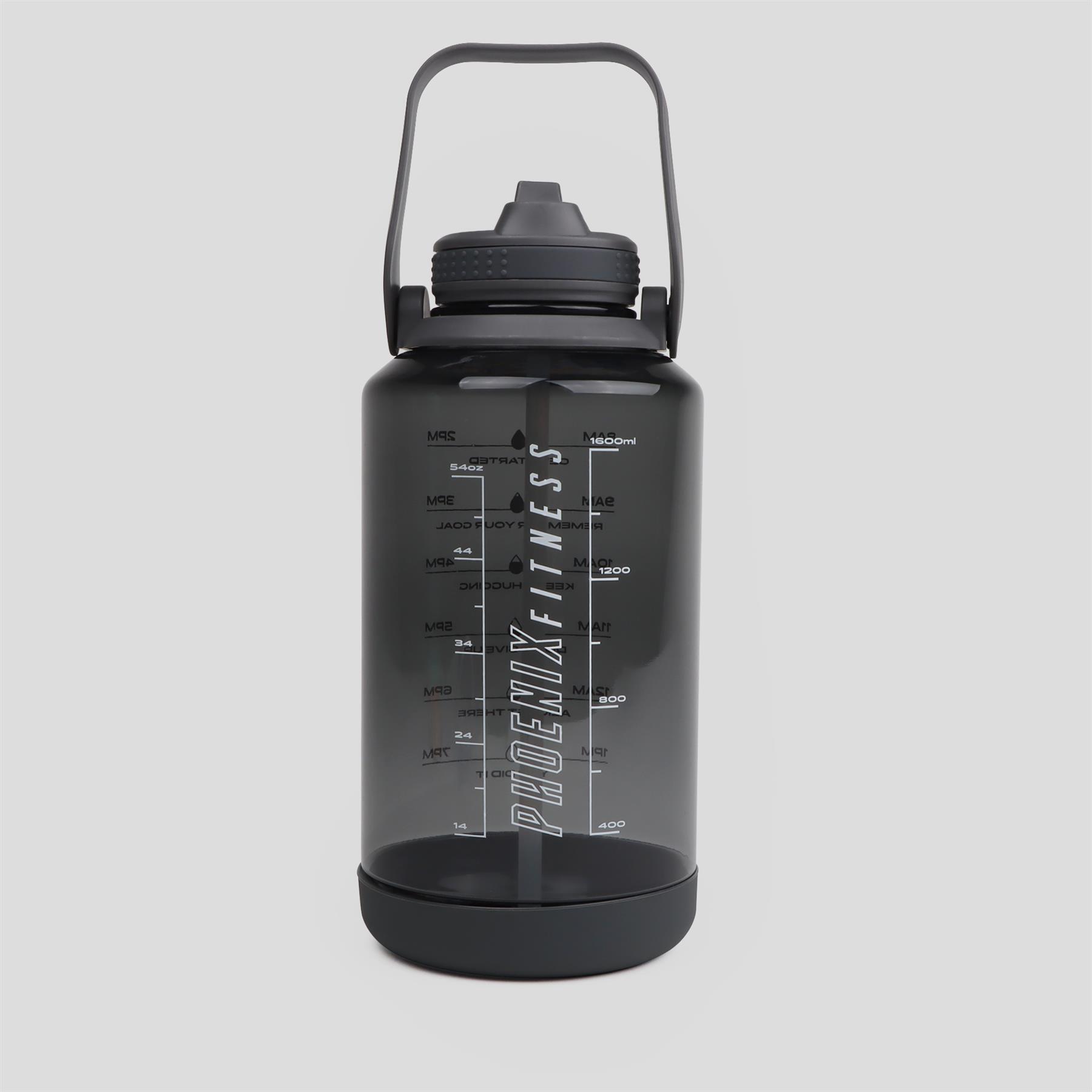 thumbnail image 2 of 2 Litre Plastic Water Bottle With Straw And Time Marker - BPA Free Sports Flask UK 2 of 6