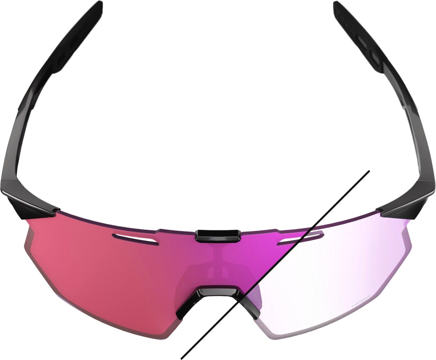 Brille Hypercraft SQ - Gloss Black - Purple Mirror Photochromic Lens 4/5