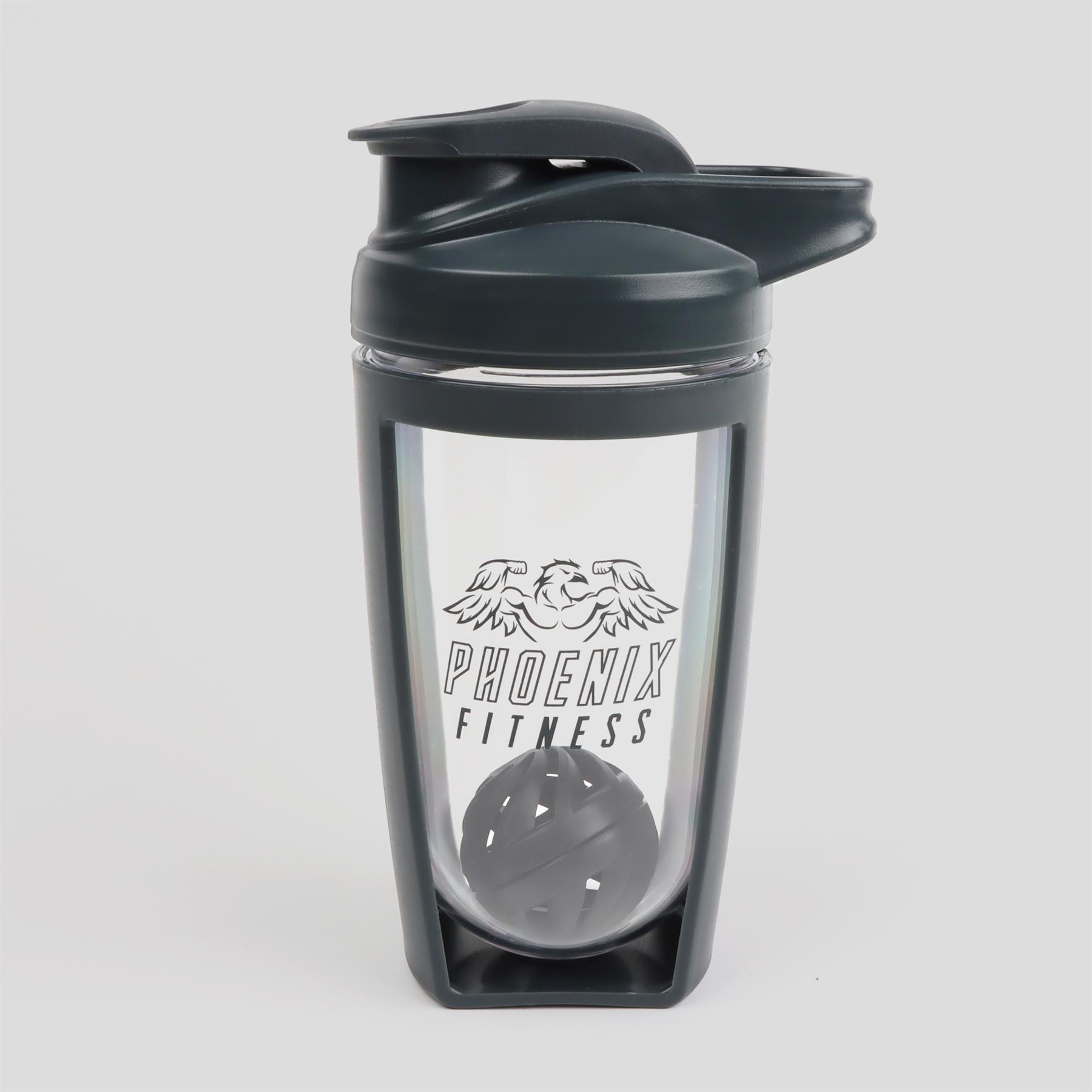 Phoenix Fitness 600ml Protein Shaker Bottle - Slate 3/7