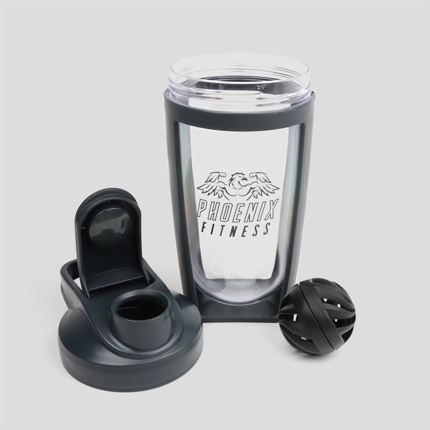 Phoenix Fitness 600ml Protein Shaker Bottle - Slate 5/7
