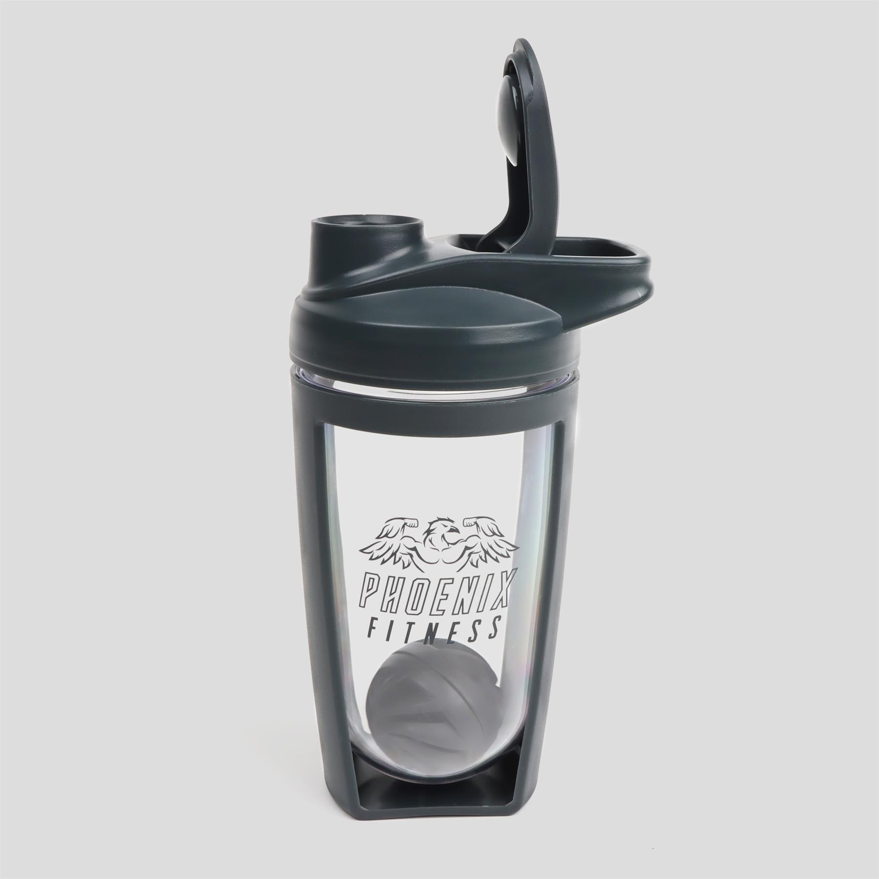 Phoenix Fitness 600ml Protein Shaker Bottle - Slate 6/7