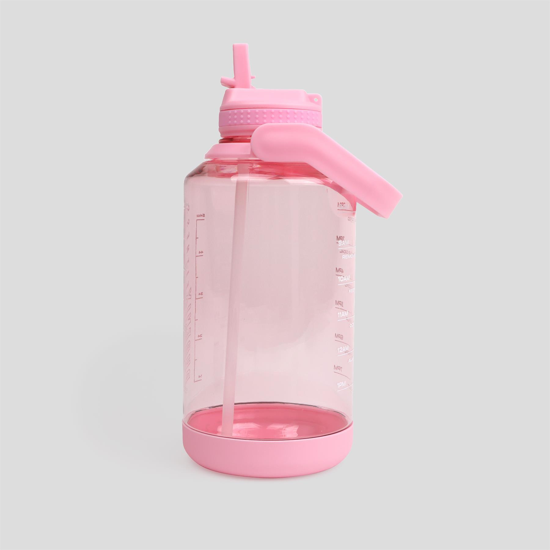 2 Litre Motivational Water Bottle with Straw - Pink 5/7