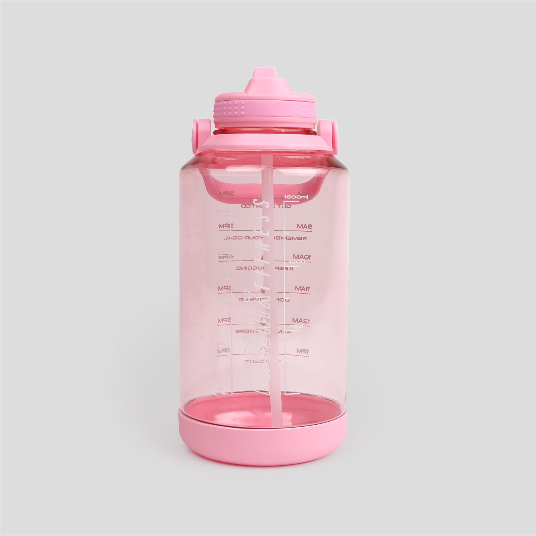 2 Litre Motivational Water Bottle with Straw - Pink 2/7