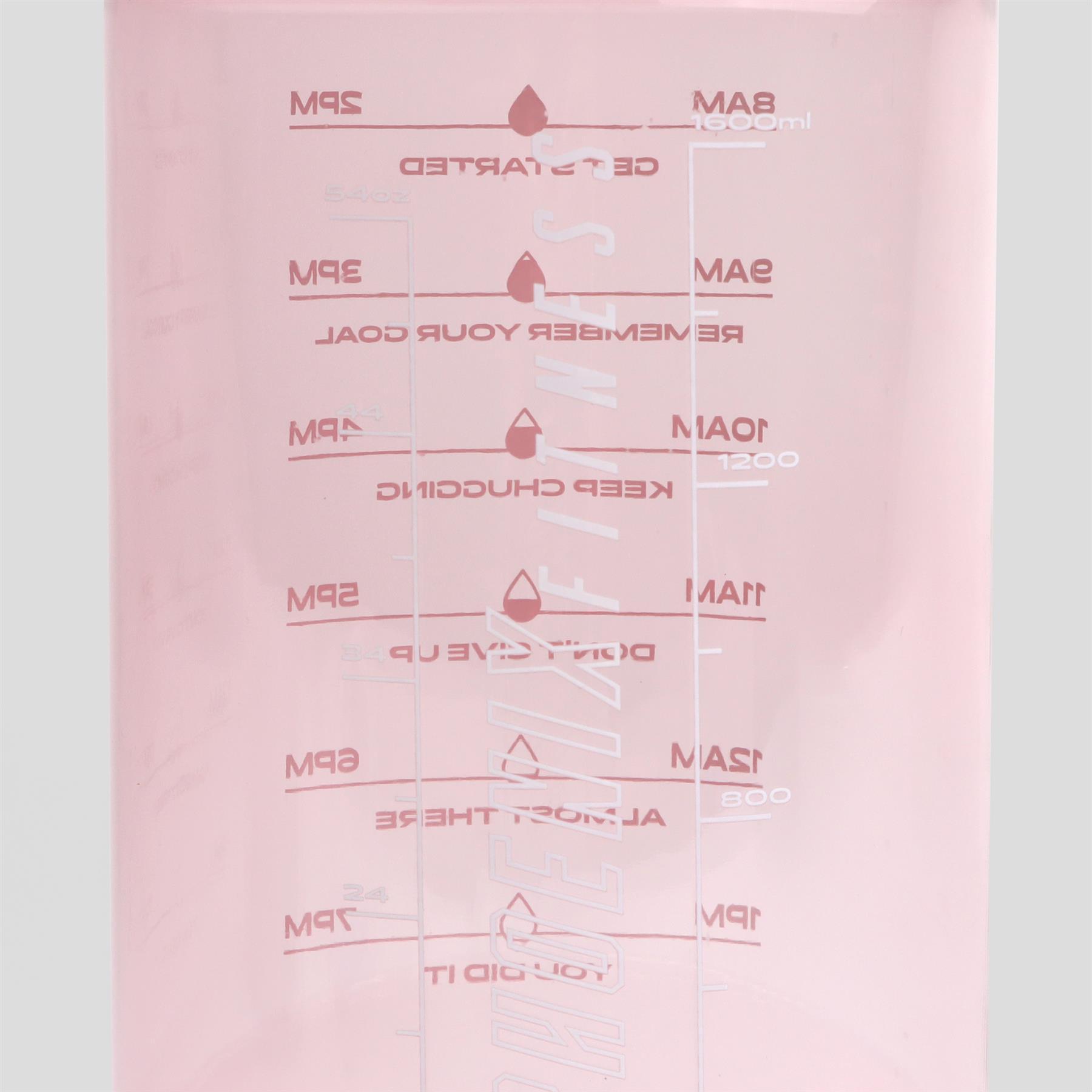 2 Litre Motivational Water Bottle with Straw - Pink 6/7
