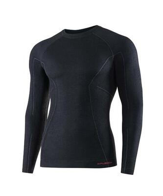 T-shirt da trekking uomo Brubeck Active Wool LS12820 nero XXL
