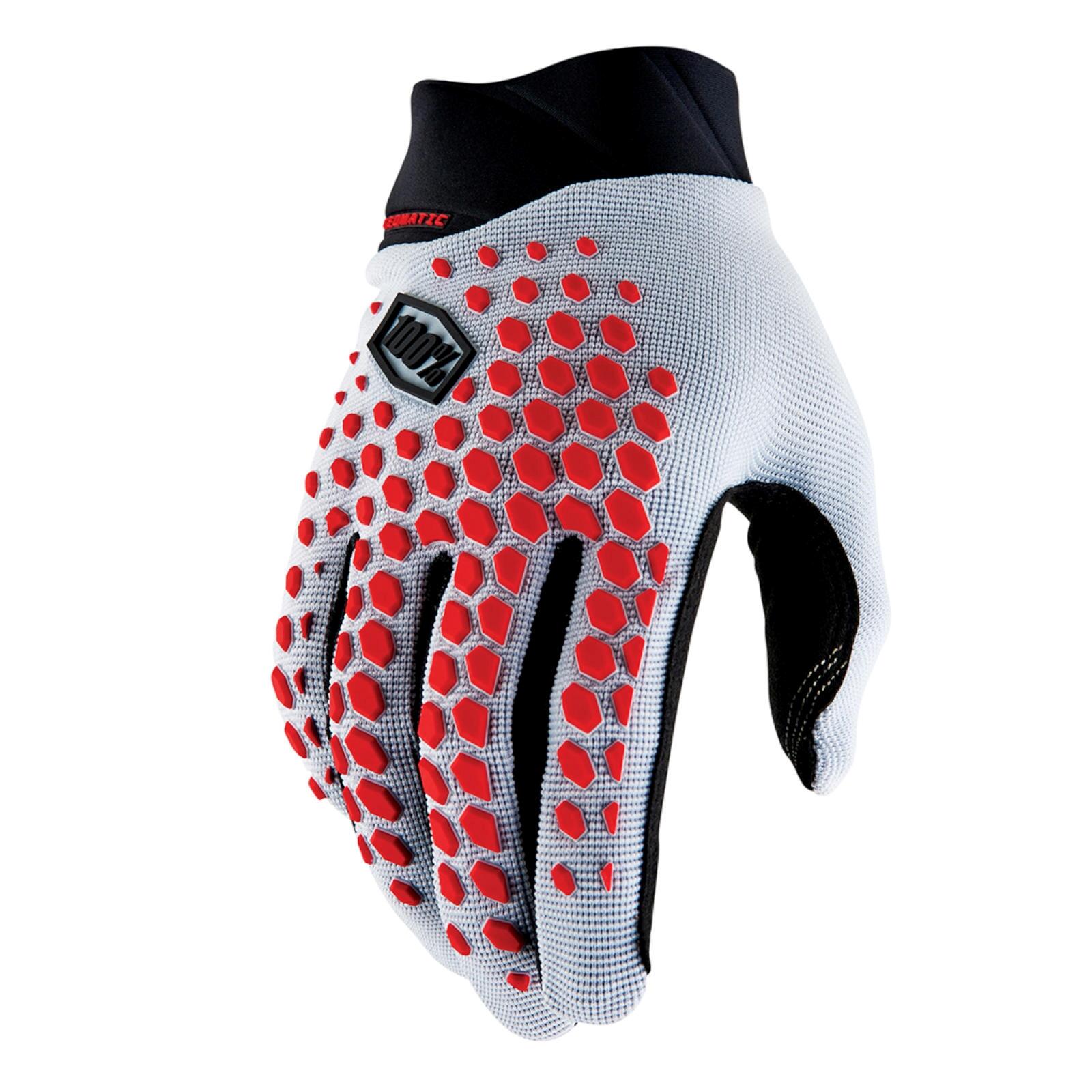 100% - Gants Longs 100% Geomatic - Gants - Gris|rouge -  8 À 10 Ans - Decathlon